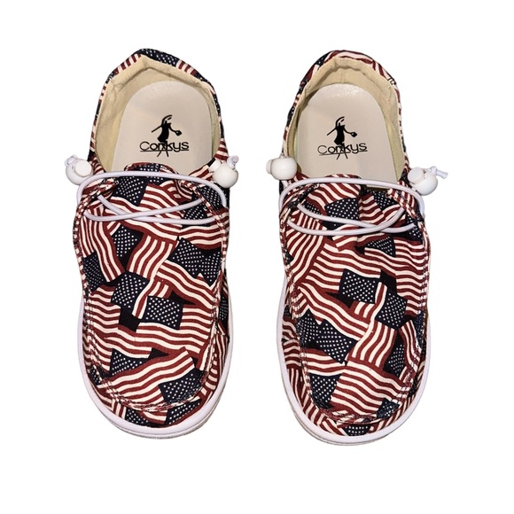 Corkys Shoes Corkys Flag Sneakers Hey Dude Style Womens 6 Kids 4